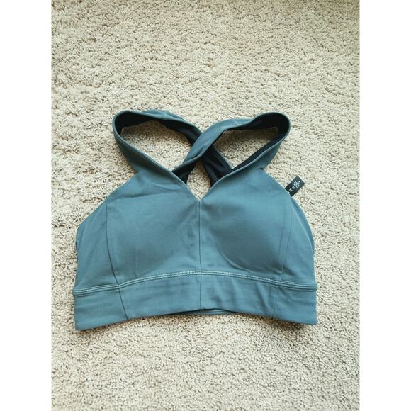 Lululemon lululemon lab Nulu Cross-Back Yoga Sports Bra Sea Steel Teal Size 6 - Picture 3 of 6